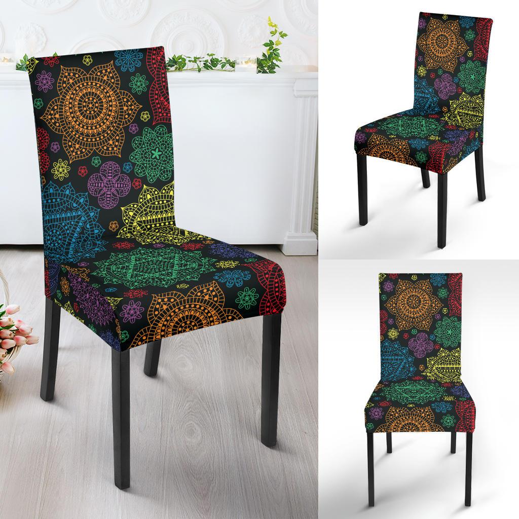 Chakra Mandala Print Pattern Dinning Chair Slipper-JTAMIGO.COM