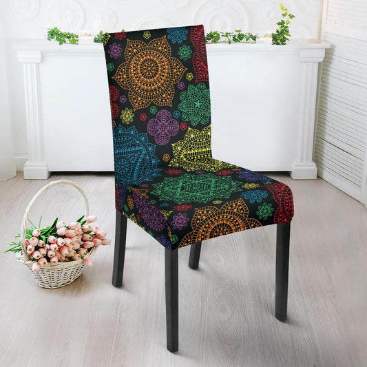 Chakra Mandala Print Pattern Dinning Chair Slipper-JTAMIGO.COM
