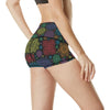 Chakra Mandala Print Pattern High Waisted Spandex Shorts-JTAMIGO.COM