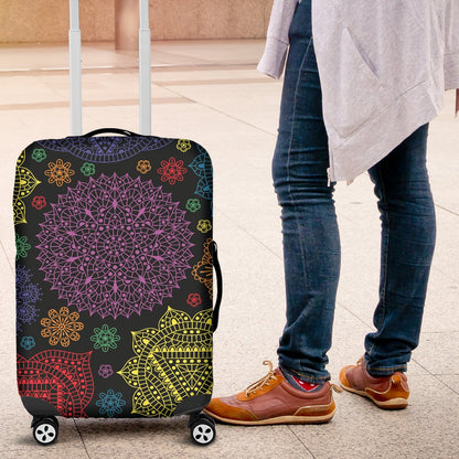 Chakra Mandala Print Pattern Luggage Cover Protector