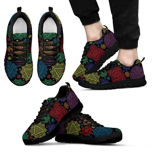 Chakra Mandala Print Pattern Men Sneakers Shoes