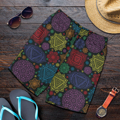 Chakra Mandala Print Pattern Mens Shorts-JTAMIGO.COM