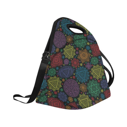 Chakra Mandala Print Pattern Neoprene Lunch Bag (Model 1669)(Large)-JTAMIGO.COM