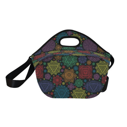 Chakra Mandala Print Pattern Neoprene Lunch Bag (Model 1669)(Large)-JTAMIGO.COM
