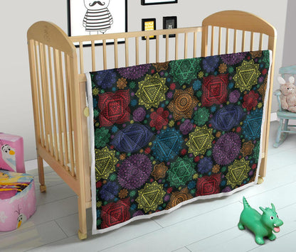 Chakra Mandala Print Pattern Premium Quilt-JTAMIGO.COM