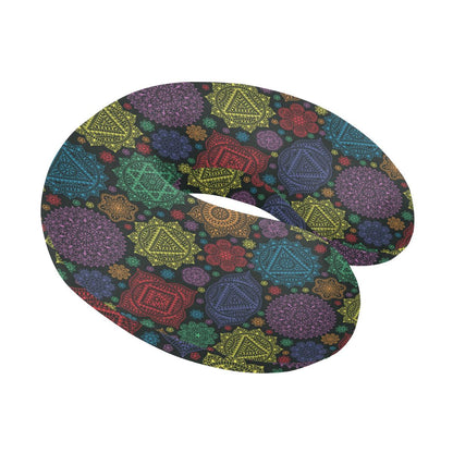 Chakra Mandala Print Pattern U-Shaped Travel Neck Pillow-JTAMIGO.COM
