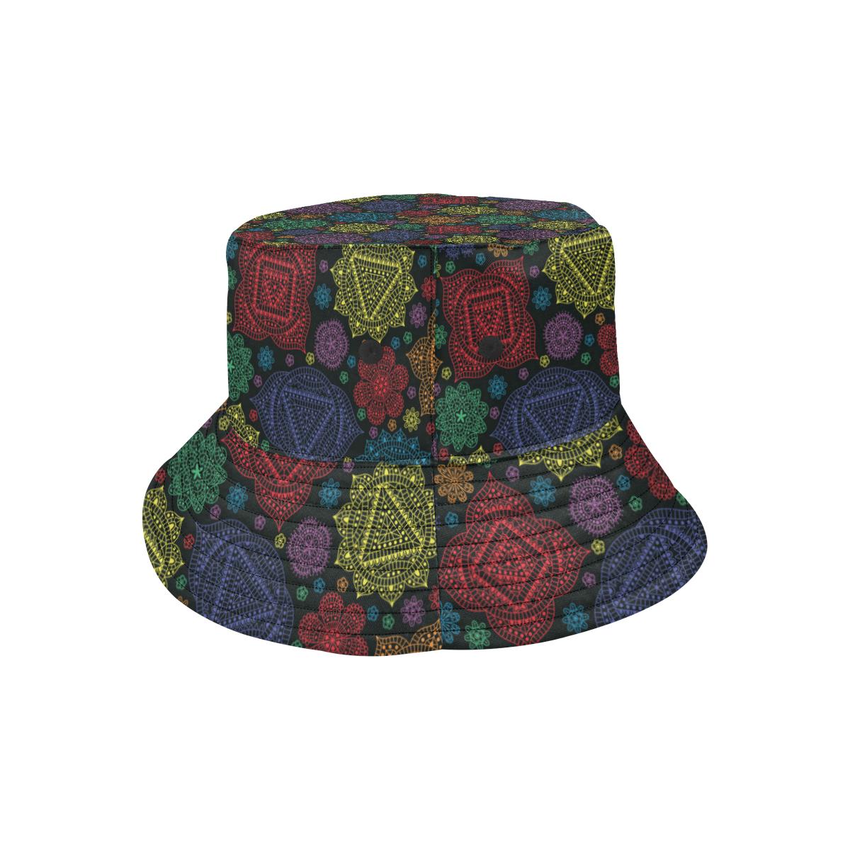 Chakra Mandala Print Pattern Unisex Bucket Hat