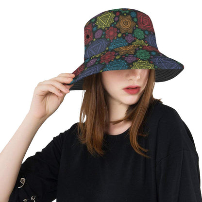 Chakra Mandala Print Pattern Unisex Bucket Hat