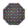 Chakra OM Print Pattern Automatic Foldable Umbrella