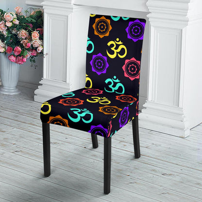 Chakra OM Print Pattern Dinning Chair Slipper-JTAMIGO.COM