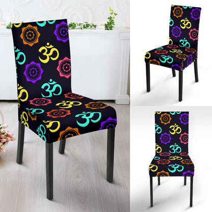 Chakra OM Print Pattern Dinning Chair Slipper-JTAMIGO.COM