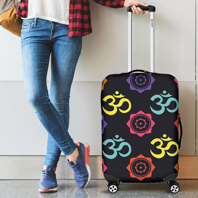 Chakra OM Print Pattern Luggage Cover Protector