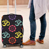 Chakra OM Print Pattern Luggage Cover Protector