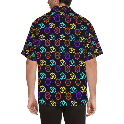Chakra OM Print Pattern Men Aloha Hawaiian Shirt