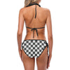 Checkered Flag Crown Pattern Custom Bikini Swimsuit (Model S01)-JTAMIGO.COM