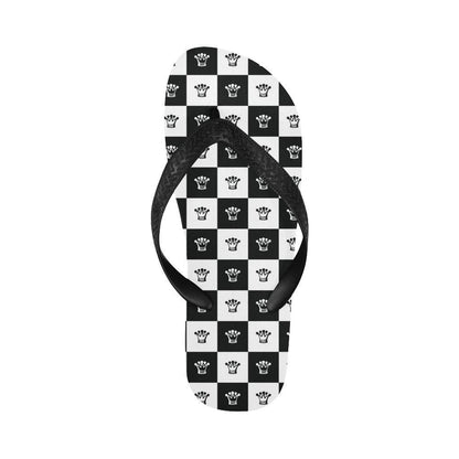 Checkered Flag Crown Pattern Flip Flops-JTAMIGO.COM