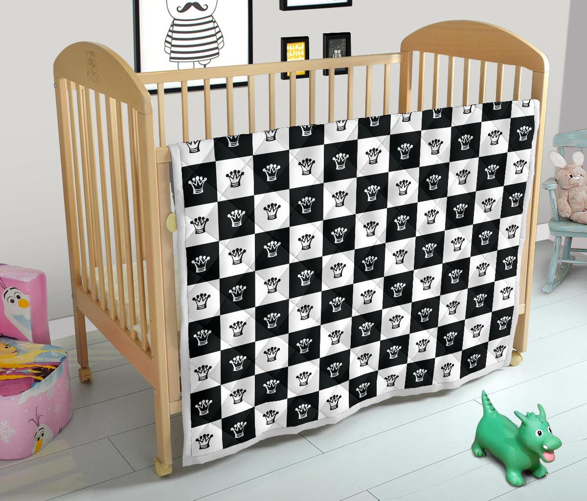 Checkered Flag Crown Pattern Premium Quilt-JTAMIGO.COM