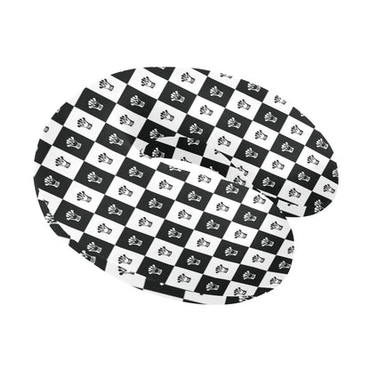 Checkered Flag Crown Pattern U-Shaped Travel Neck Pillow-JTAMIGO.COM