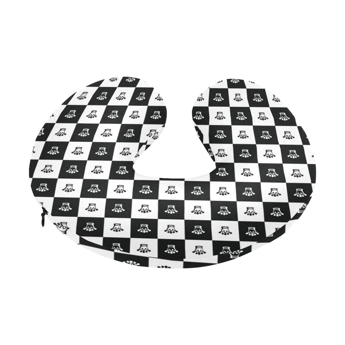 Checkered Flag Crown Pattern U-Shaped Travel Neck Pillow-JTAMIGO.COM