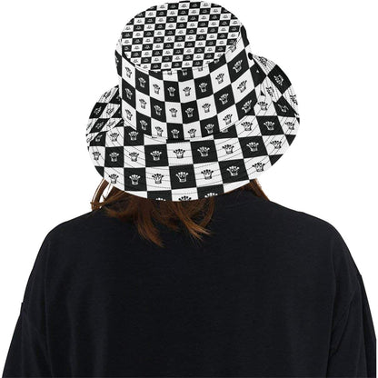 Checkered Flag Crown Pattern Unisex Bucket Hat