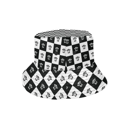 Checkered Flag Crown Pattern Unisex Bucket Hat