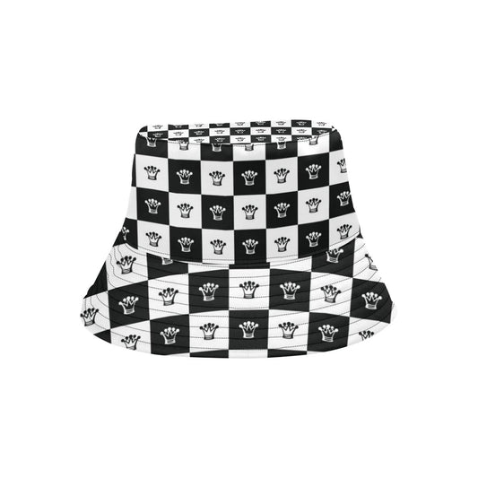Checkered Flag Crown Pattern Unisex Bucket Hat