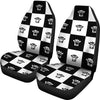 Checkered Flag Crown Pattern Universal Fit Car Seat Covers