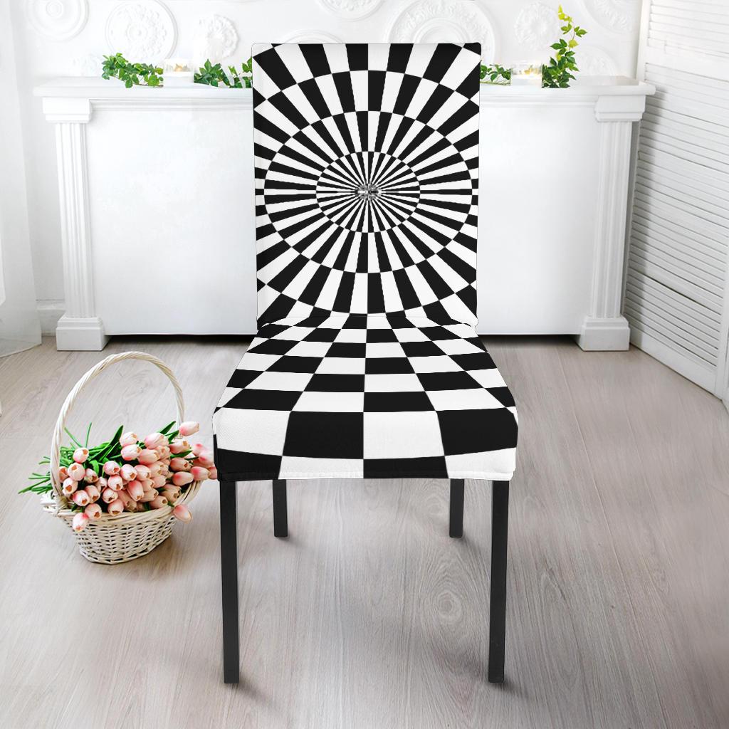Checkered Flag Optical illusion Dinning Chair Slipper-JTAMIGO.COM