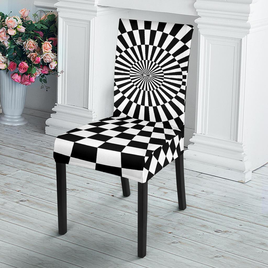 Checkered Flag Optical illusion Dinning Chair Slipper-JTAMIGO.COM