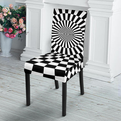 Checkered Flag Optical illusion Dinning Chair Slipper-JTAMIGO.COM