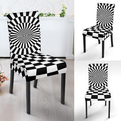 Checkered Flag Optical illusion Dinning Chair Slipper-JTAMIGO.COM