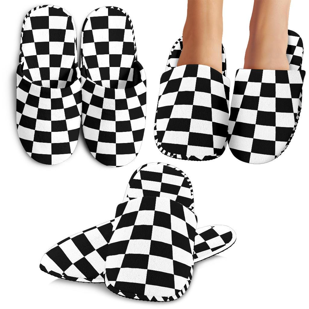 Checkered Flag Optical illusion House Slippers
