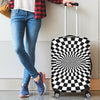 Checkered Flag Optical Illusion Luggage Cover Protector