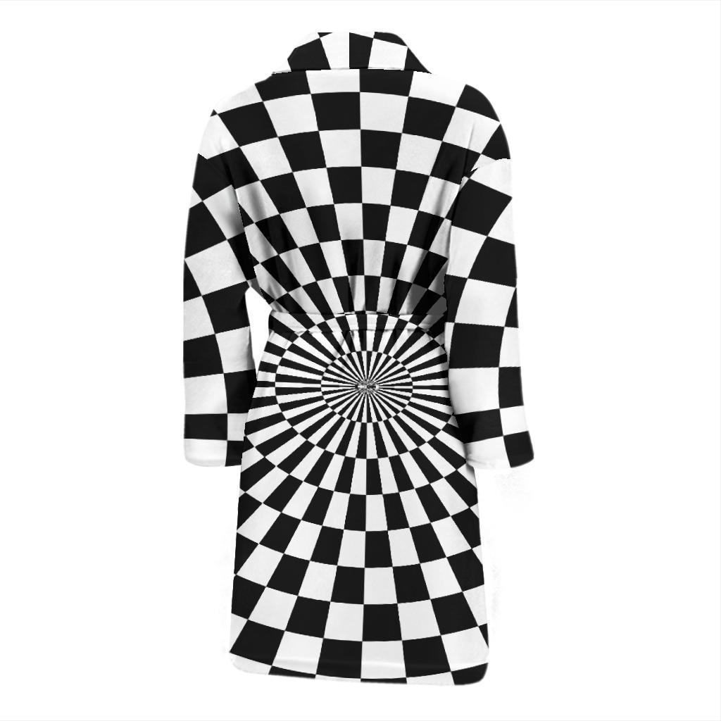 Checkered Flag Optical illusion Men Bath Robe-JTAMIGO.COM