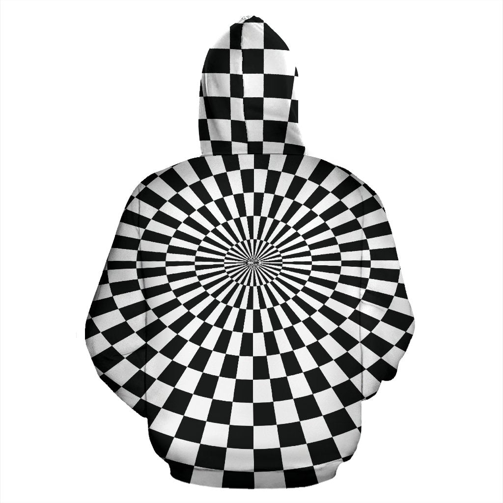 Checkered Flag Optical illusion Pullover Hoodie
