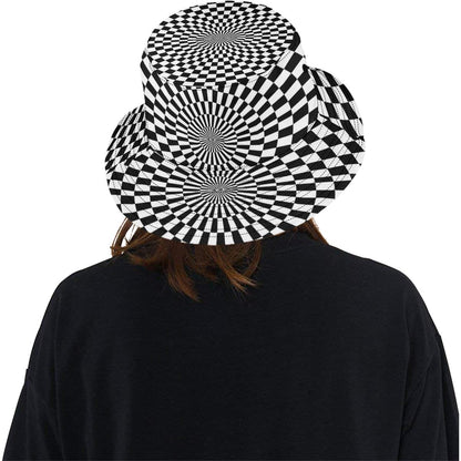 Checkered Flag Optical illusion Unisex Bucket Hat