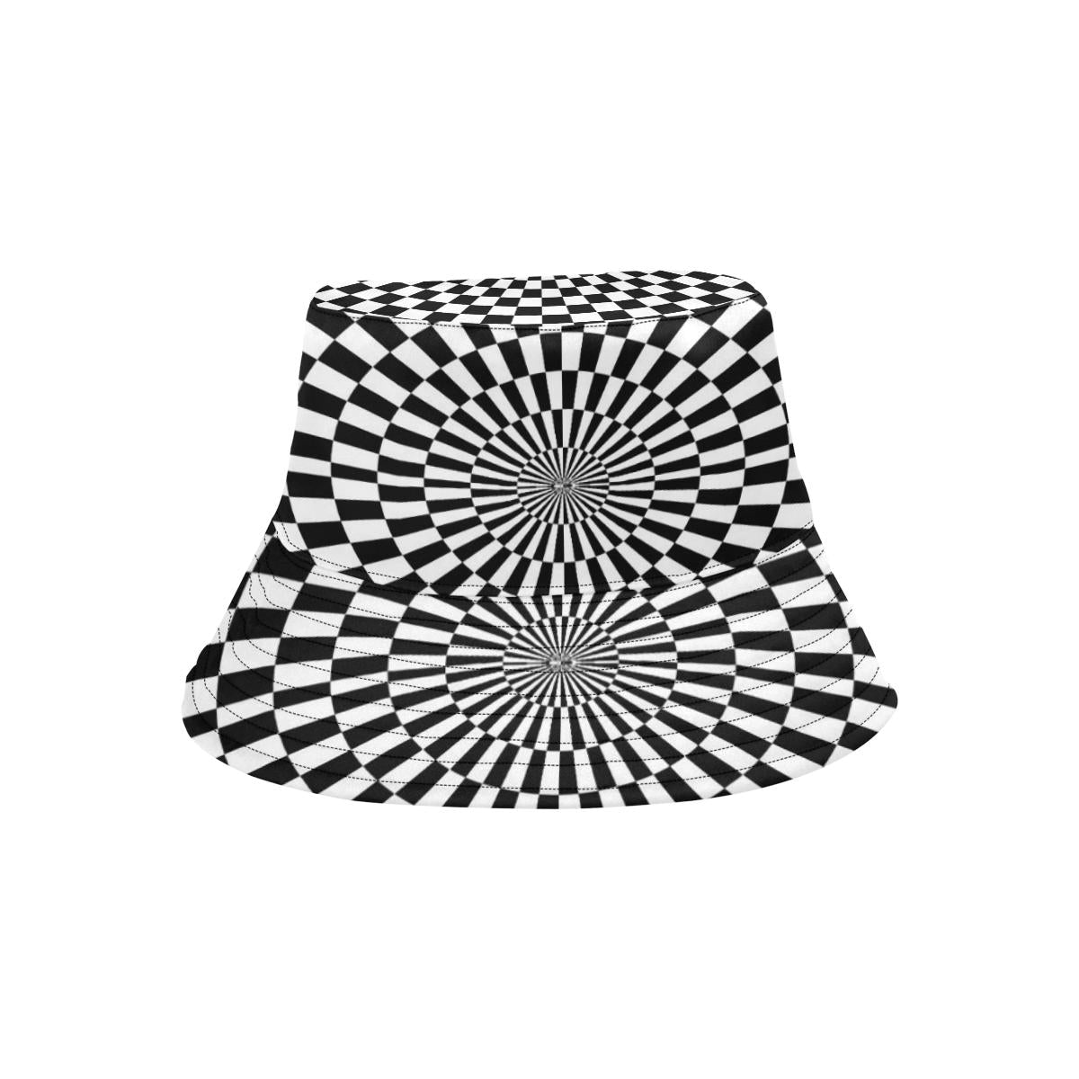 Checkered Flag Optical illusion Unisex Bucket Hat