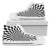 Checkered Flag Optical Illusion Women High Top Shoes