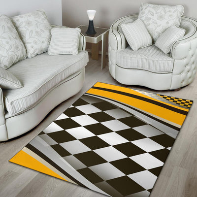 Checkered Flag Racing Style Area Rugs-JTAMIGO.COM