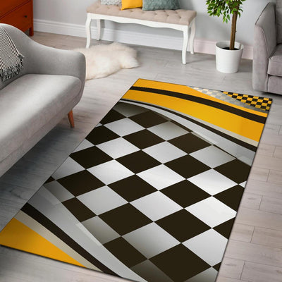 Checkered Flag Racing Style Area Rugs-JTAMIGO.COM