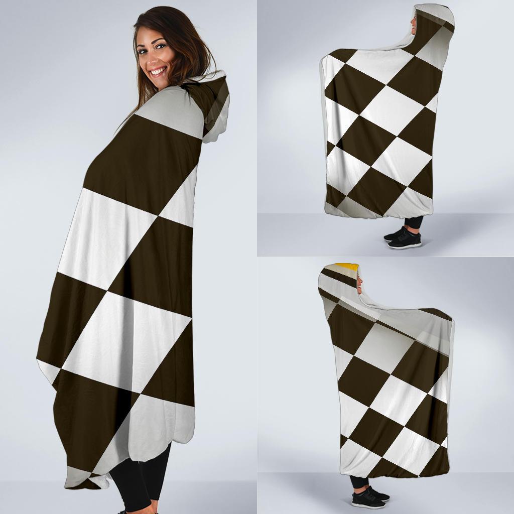 Checkered Flag Racing Style Hooded Blanket-JTAMIGO.COM