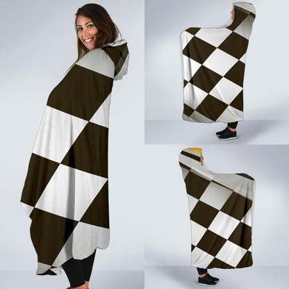 Checkered Flag Racing Style Hooded Blanket-JTAMIGO.COM
