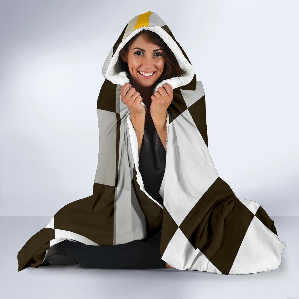 Checkered Flag Racing Style Hooded Blanket-JTAMIGO.COM