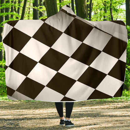 Checkered Flag Racing Style Hooded Blanket-JTAMIGO.COM