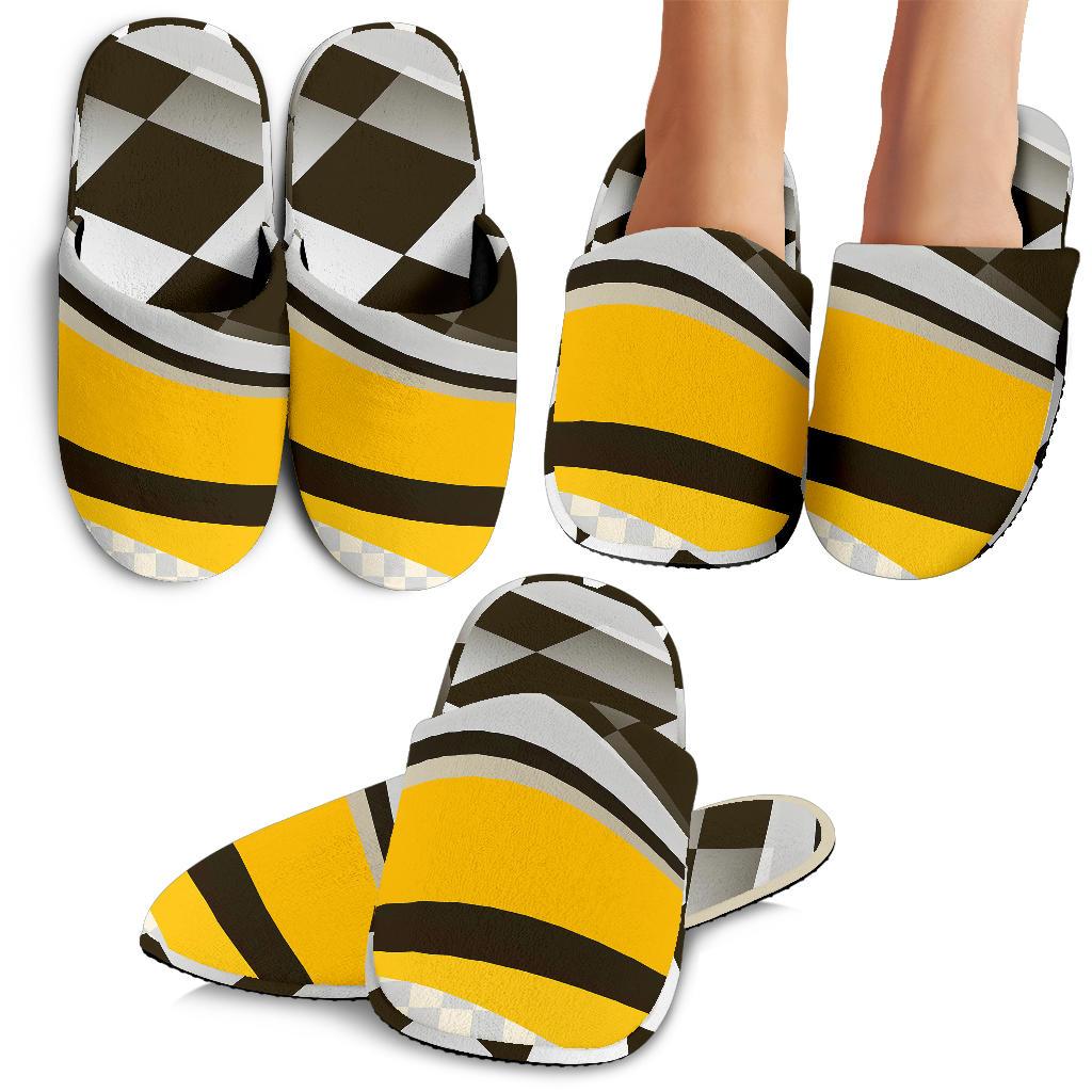 Checkered Flag Racing Style House Slippers