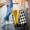Checkered Flag Racing Style Luggage Cover Protector