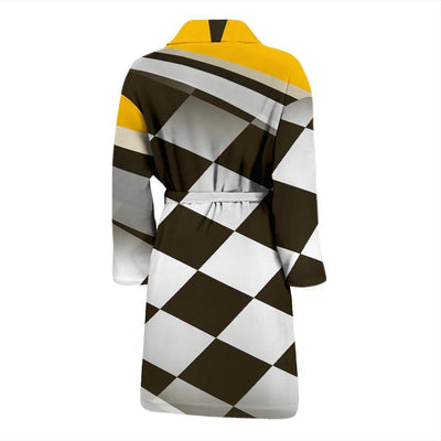 Checkered Flag Racing Style Men Bath Robe-JTAMIGO.COM