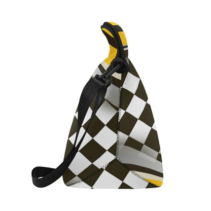 Checkered Flag Racing Style Neoprene Lunch Bag (Model 1669)(Large)-JTAMIGO.COM