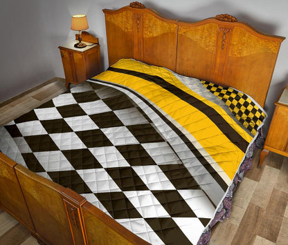 Checkered Flag Racing Style Premium Quilt-JTAMIGO.COM