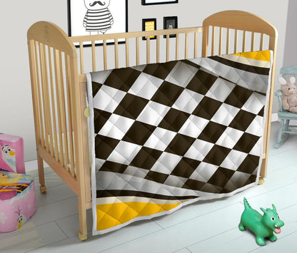 Checkered Flag Racing Style Premium Quilt-JTAMIGO.COM